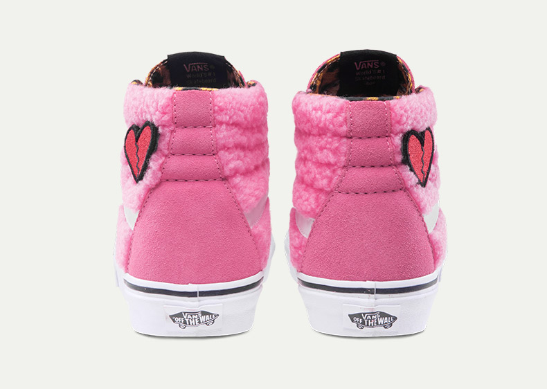vans范斯正品sk8hi粉色女子高帮休闲运动板鞋