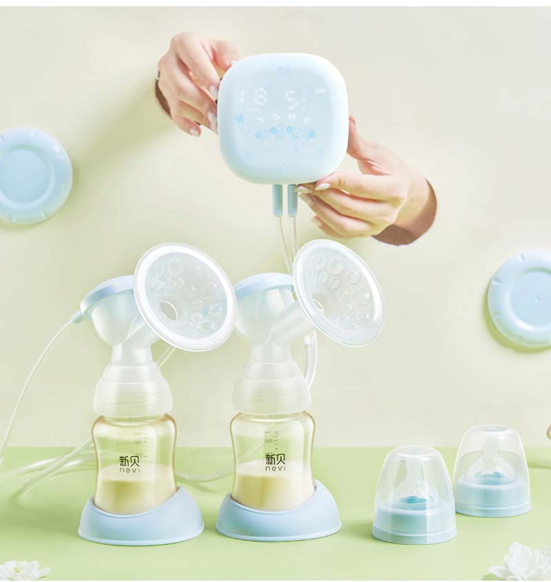 新贝双边电动吸奶器吸力大双边吸奶器吸乳器拔奶器电动挤奶器8754