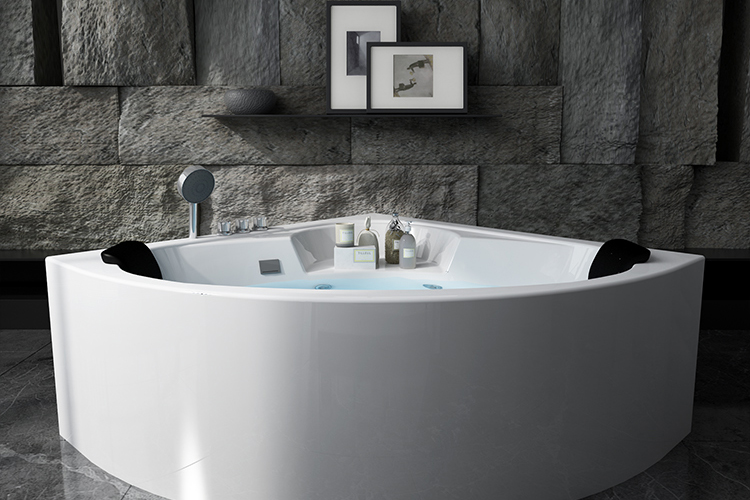 独立式亚克力小户型三角形浴缸成人家用迷你加深泡澡扇形简易浴缸