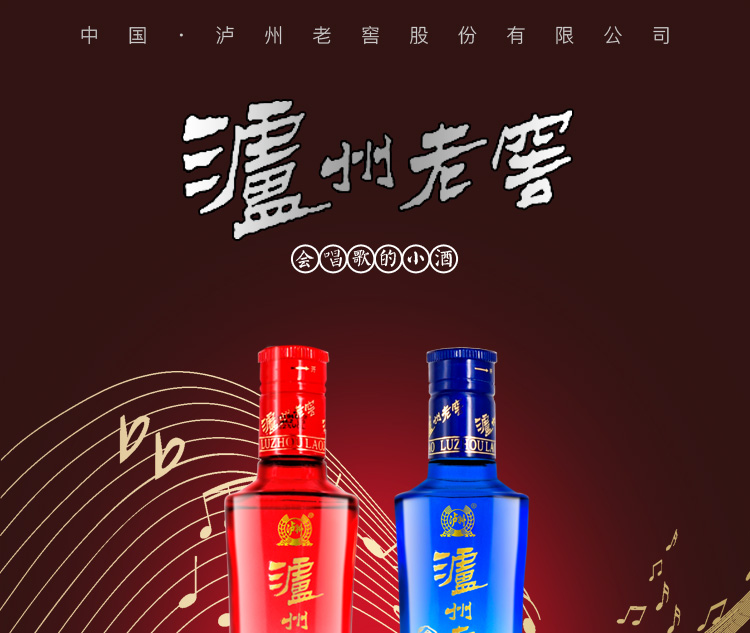 瀘州老窖會唱歌的小酒綿藏52度濃香型白酒225ml2瓶雙支裝