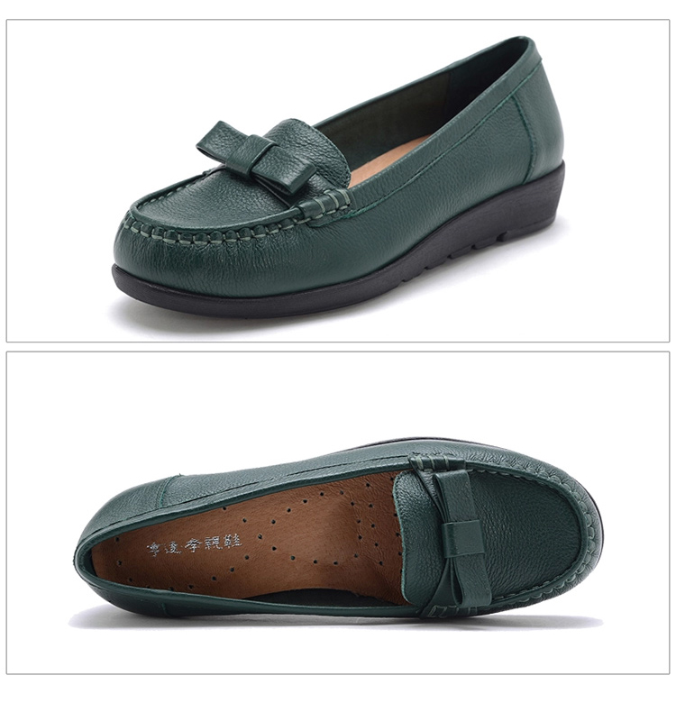 亨达孝亲摔纹牛皮胶粘女鞋0291422512414