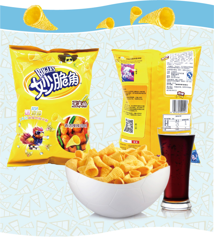 妙脆角玉米角香浓辣辣鸡味65g