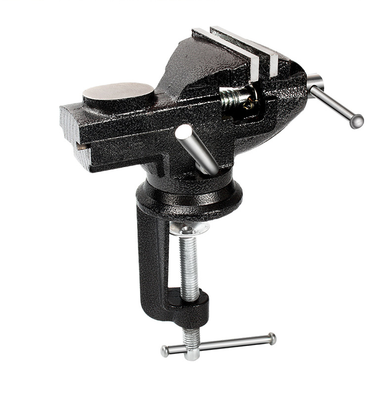 台虎钳迷你小台钳木工家用小型多功能旋转铸铁桌虎钳工作台虎夹钳