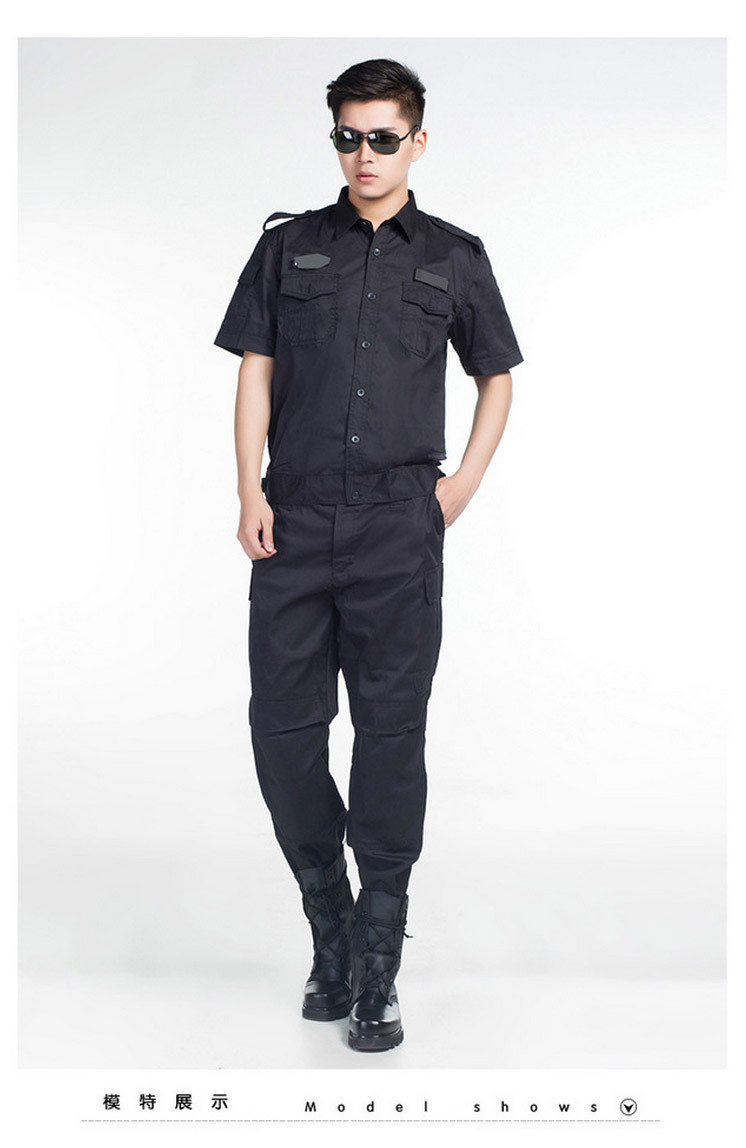 欧伦萨 作训服夏长袖保安服2016新款个性长袖藏蓝色职业装保安夏执勤