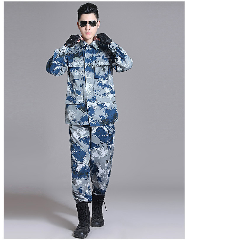 hoscene07式空军城市迷彩服套装冬季男军迷服饰户外空降兵工作服套装