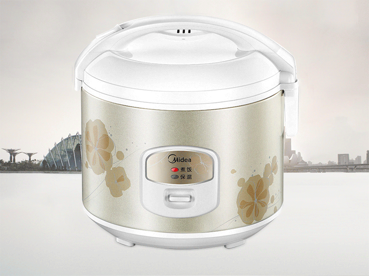 美的电饭煲34人迷你电饭锅3l容量带蒸笼家用小电饭锅mbwyj301不粘锅