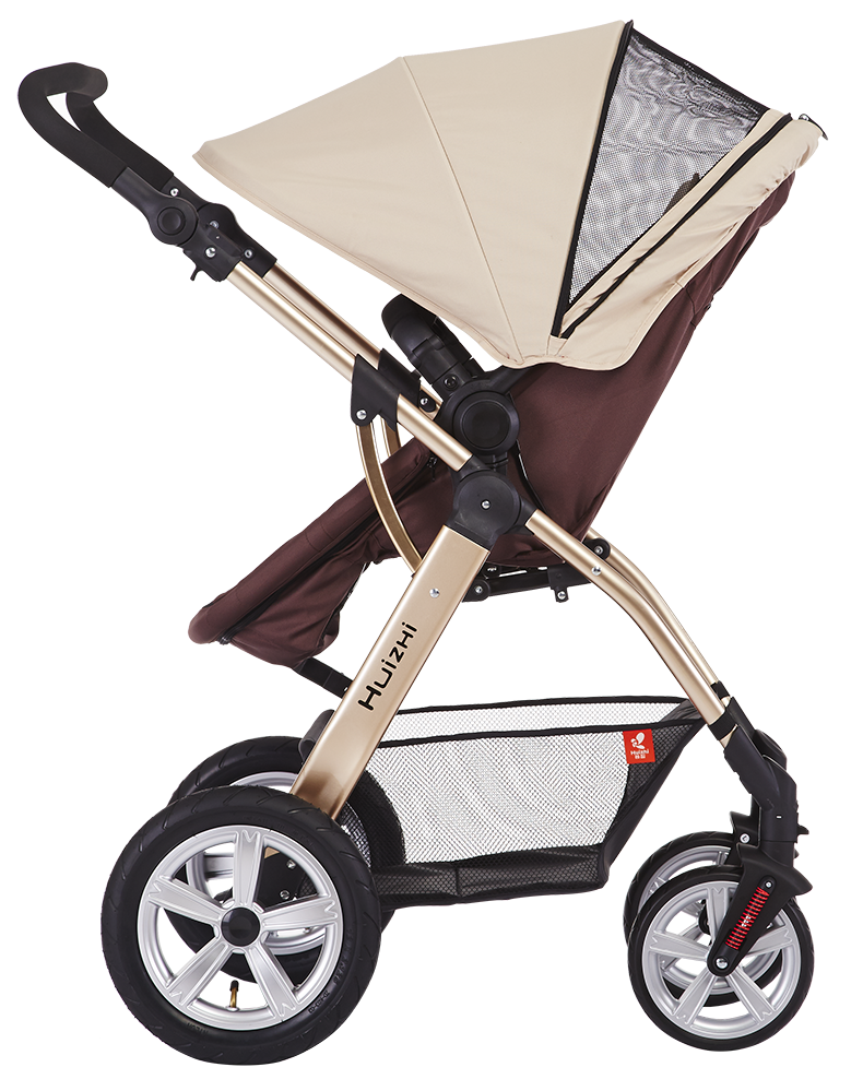 荟智huizhi婴儿手推车hc500高景观土豪金推车可平躺