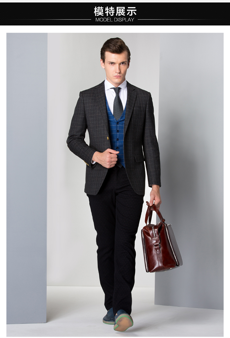 法派 秋季男士西服商务职业男装正装修身西服b2a21531m8