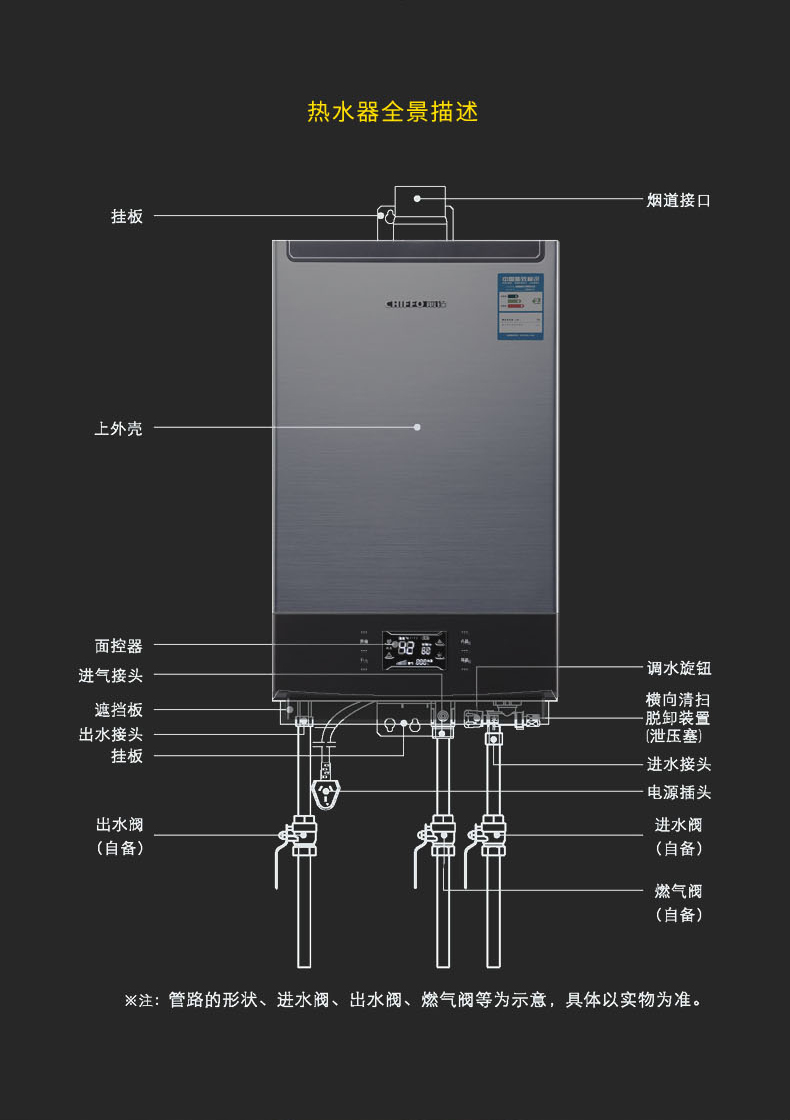 前锋(chiffo)燃气热水器 jsq22-f702天然气热水器 11l/min