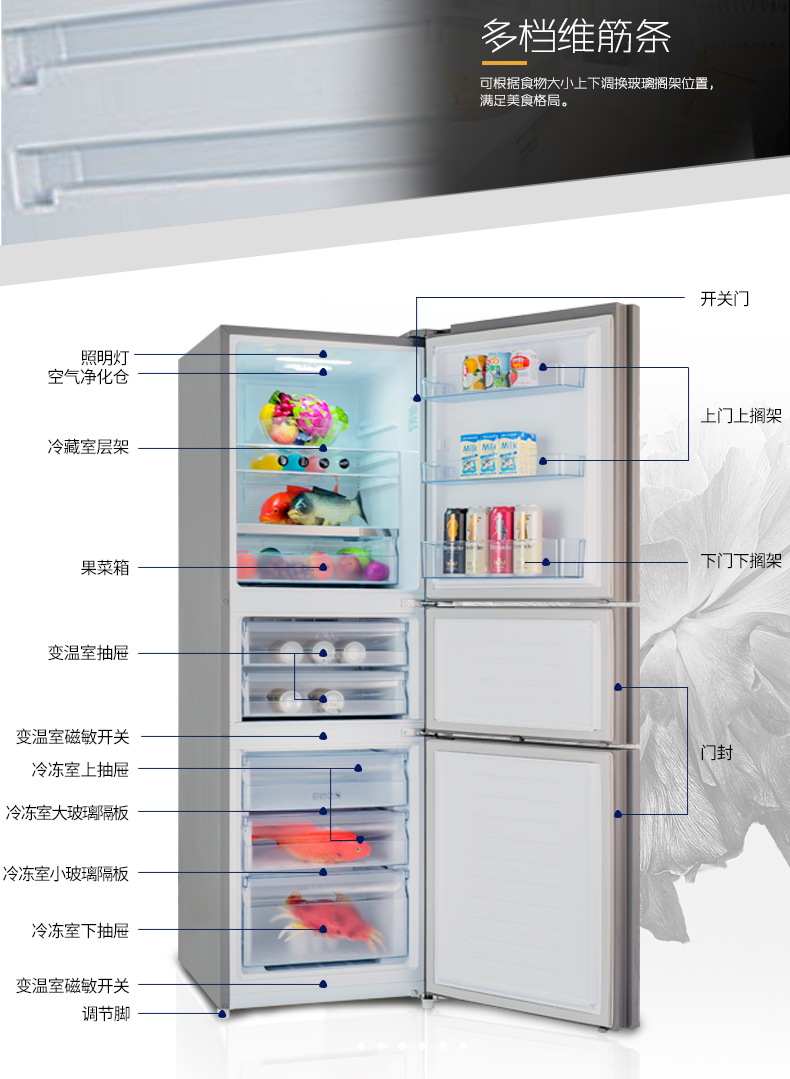 【容声(ronshen)冰箱bcd-232wd11nyc】 容声(ronshen) bcd-232wd11nyc