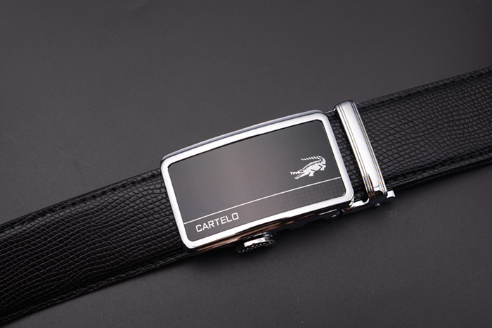 卡帝乐鳄鱼cartelo男士腰带商务休闲牛剖层自动扣皮带pm5z5392e黑色