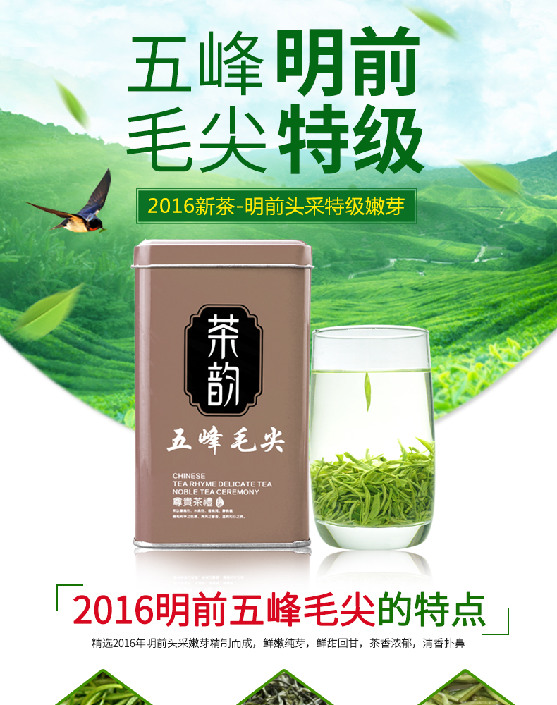 2019新茶 五峰毛尖 明前毛尖绿茶散装茶叶嫩芽高山毛尖250g【价格