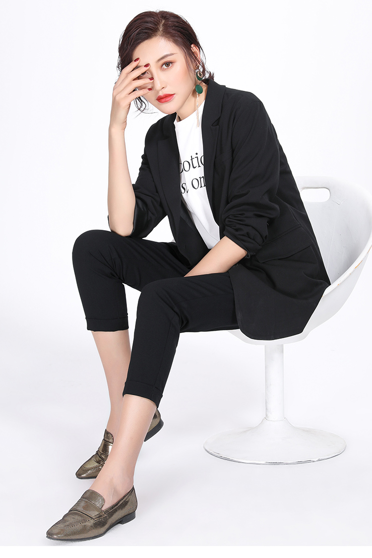 九分哈伦裤春季韩版大码小脚高腰宽松休闲裤时尚女裤6064