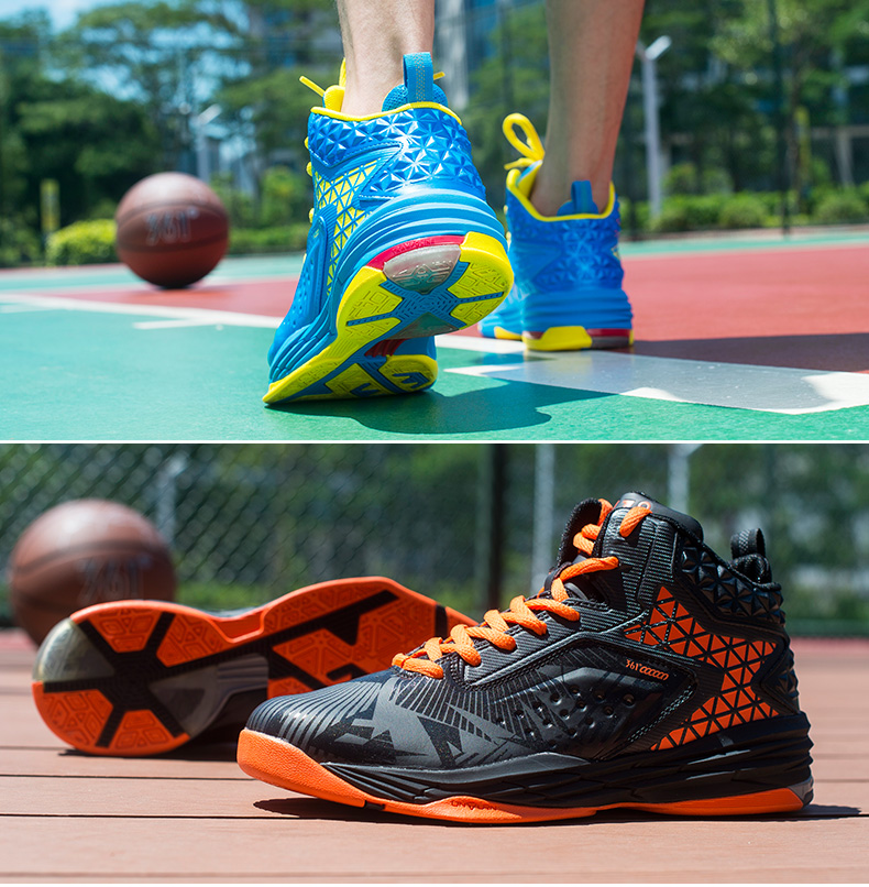 361男鞋运动防侧翻中帮篮球鞋塑胶橡胶底361减震耐磨篮球鞋671631101