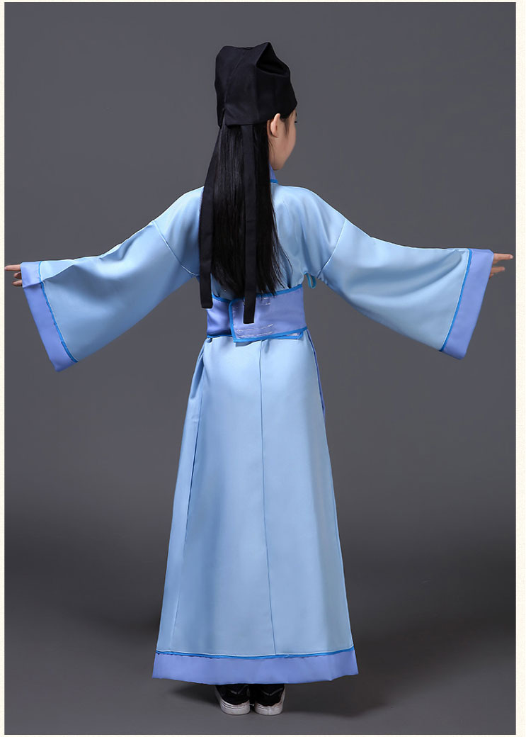 儿童古装汉服古代古装幼儿书童男童国学三字经弟子规演出表演服套装