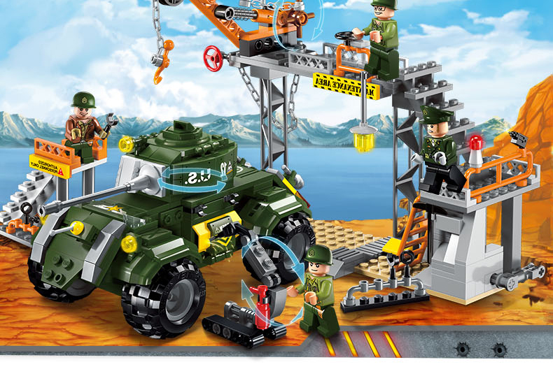 启蒙enlighten战地军事系列兼容乐高拼装玩具我的世界益智男孩生日