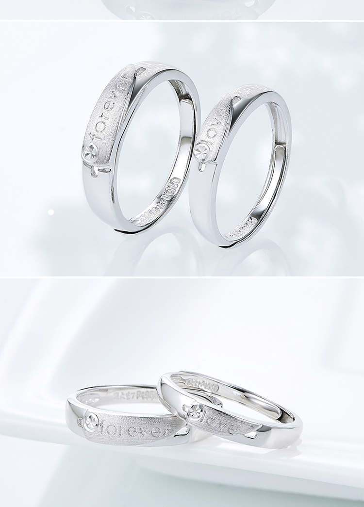 雅宝福pt950铂金戒指loveforever款铂金对戒情侣结婚订婚戒指