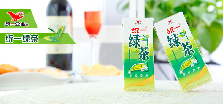 统一绿茶茉莉味茶饮料250ml24包箱