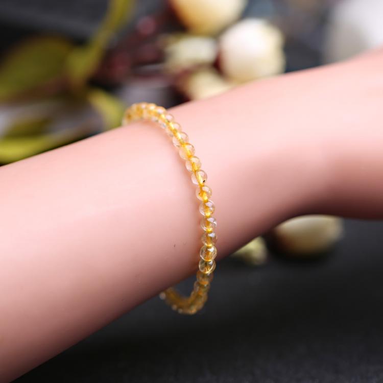 5a天然金晶手链女款三圈单圈手链送女朋友老婆生日礼物送女朋友七夕