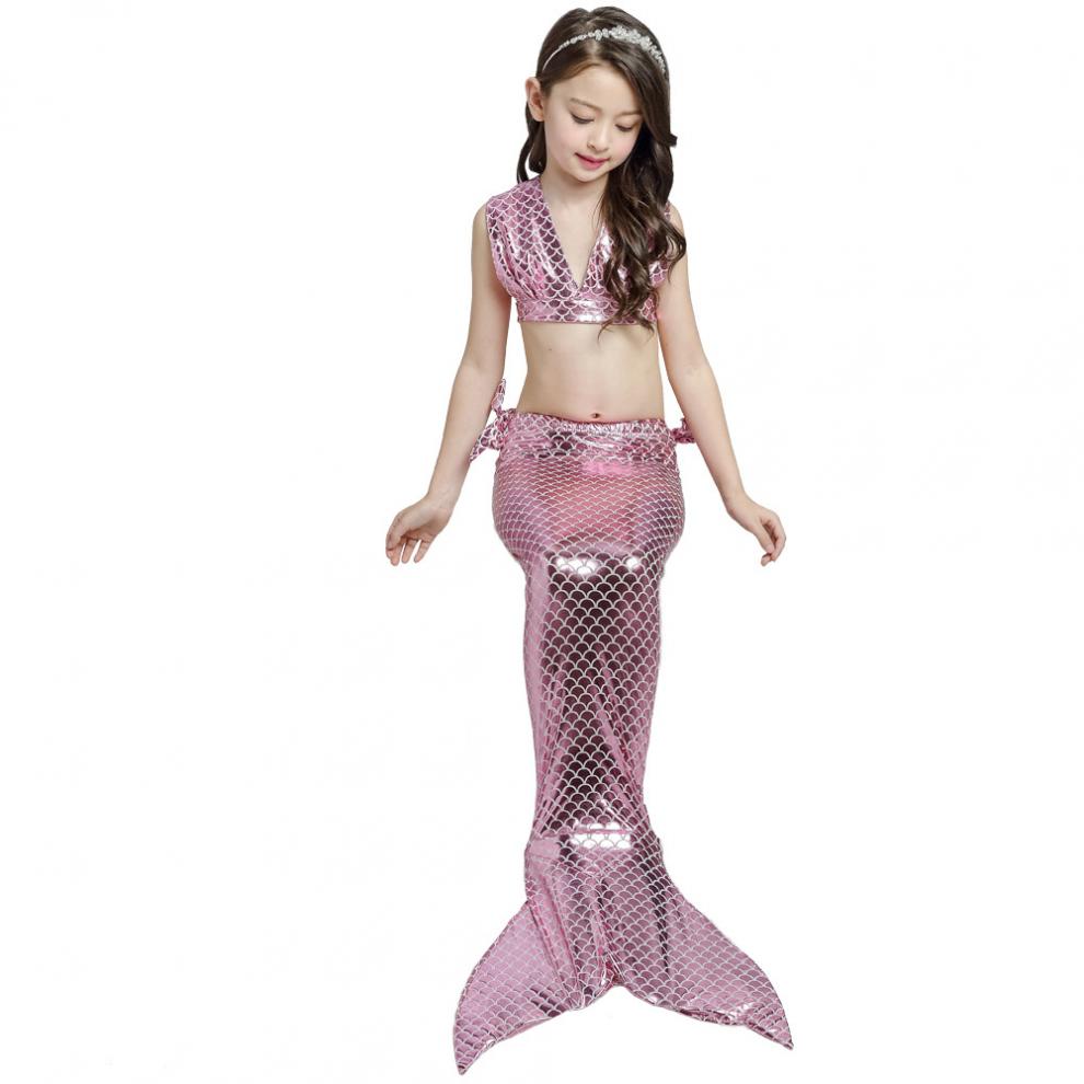 opzc女士套装 游泳衣女宝宝中小童美人鱼儿童游泳装备公主3岁女孩游泳