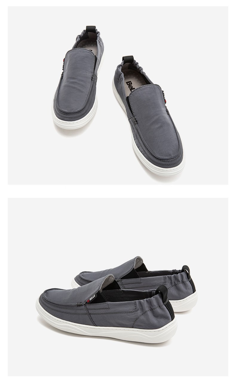 百丽布鞋2019夏新商场同款纺织品男休闲鞋5zj01bm9【价格 图片 品 