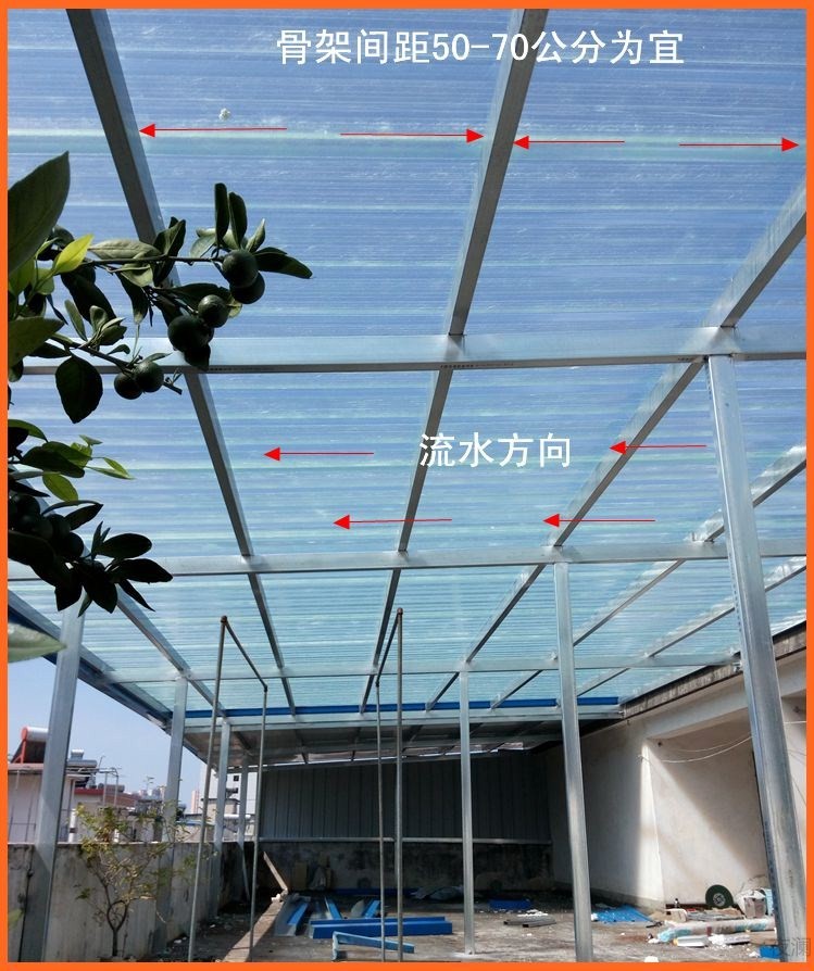 pvc塑料彩钢瓦养猪牛场屋面防腐采光板大工程雨棚透明梯坑瓦