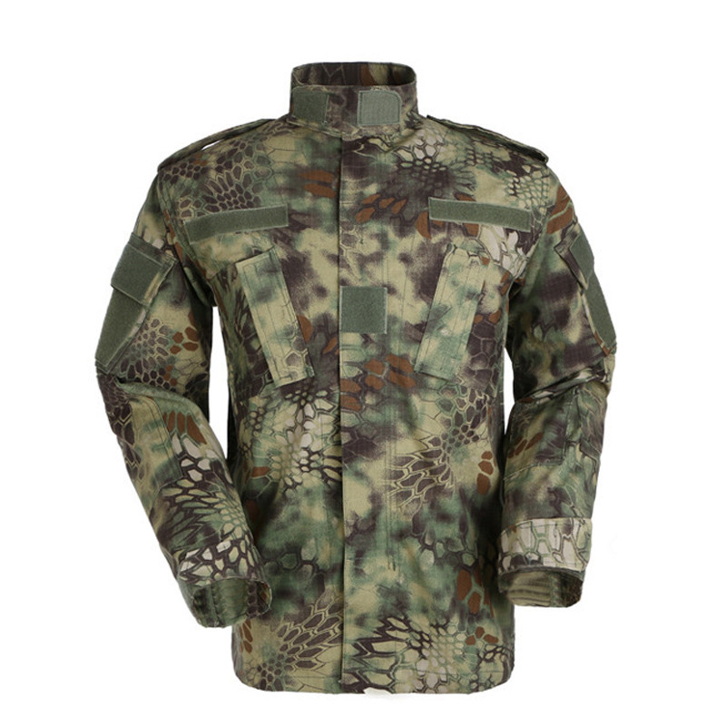 户外运动蟒纹迷彩服套装训练服军训服军迷登山服饰