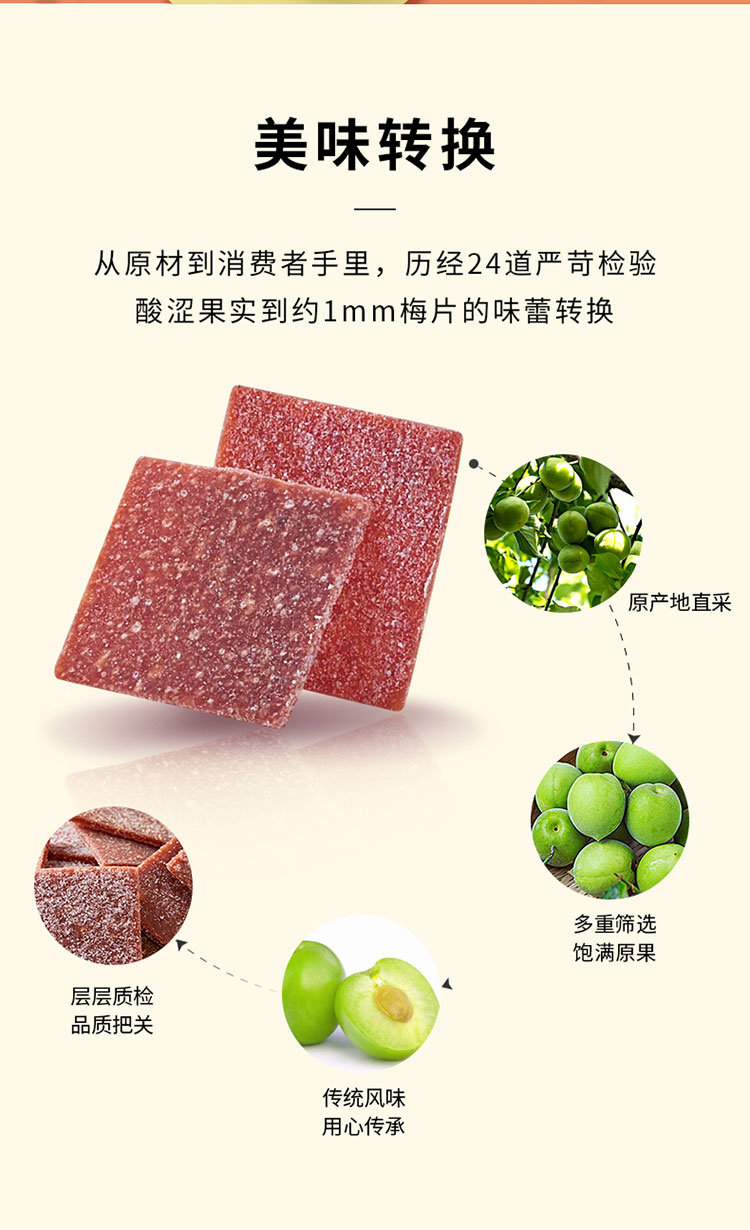 来伊份话梅片90g5