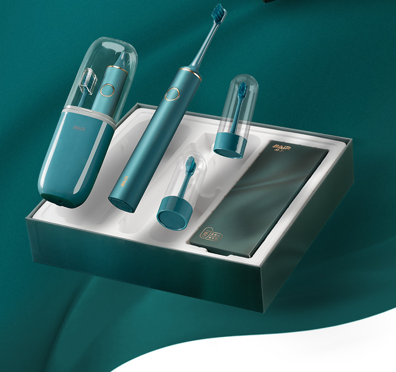 拜尔bairg1机皇豪华定制版电动牙刷成人充电式智能声波天青色