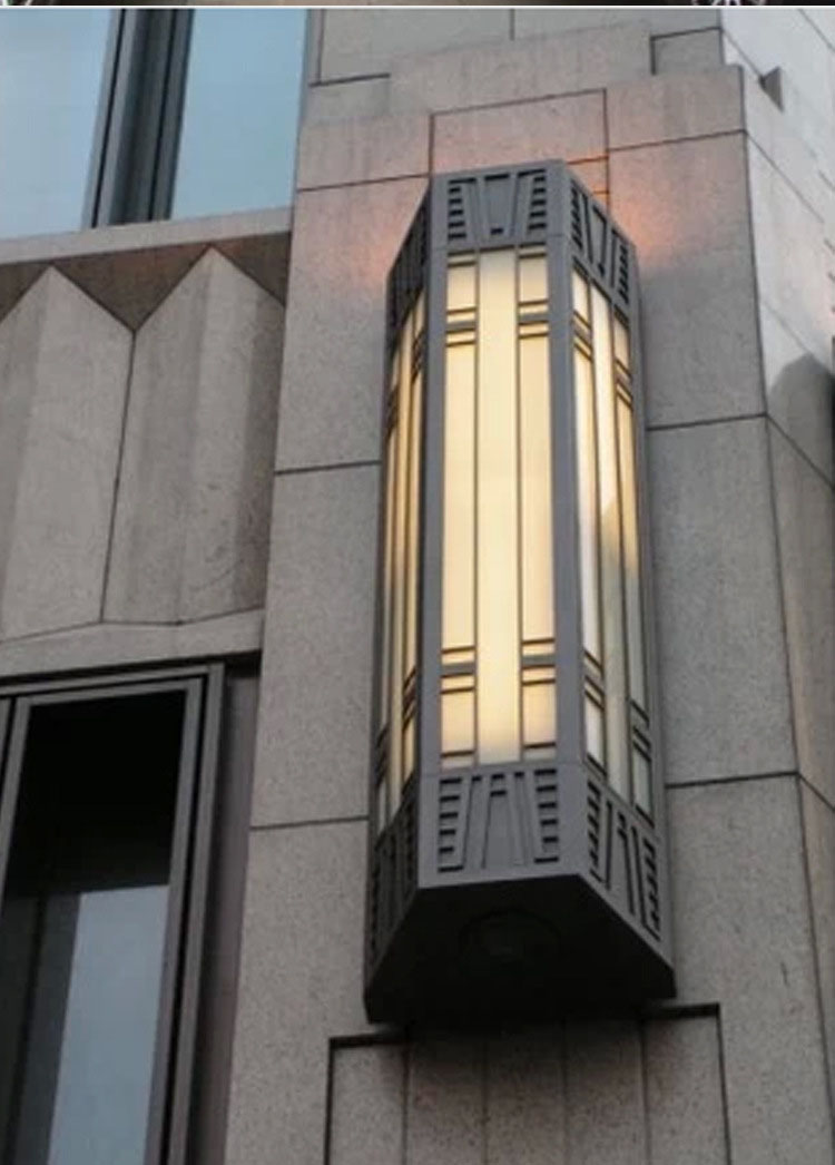 欧伦萨户外壁灯云石壁灯中式室壁灯黑色