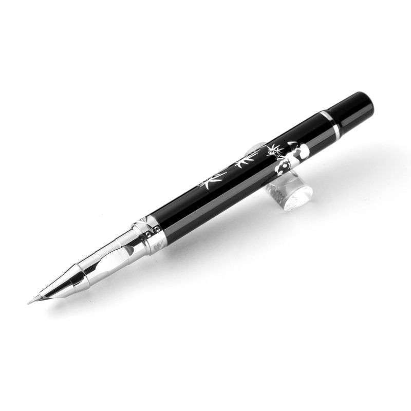 英雄 9622 熊猫图黑高级钢笔