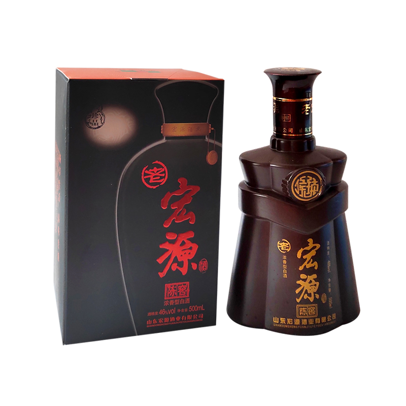 老宏源白酒宏源陈窖白酒46度500毫升x6山东宏源酒业有限公司
