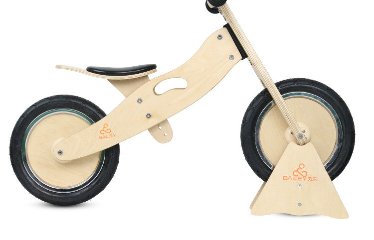bailey原木平衡车停车架儿童自行车木制停车架平衡车支架