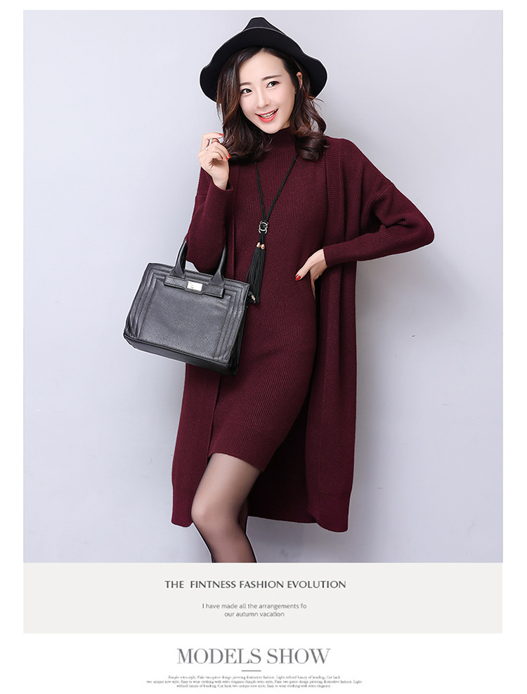 秋装新款女针织打底衫宽松中长款外穿秋季20