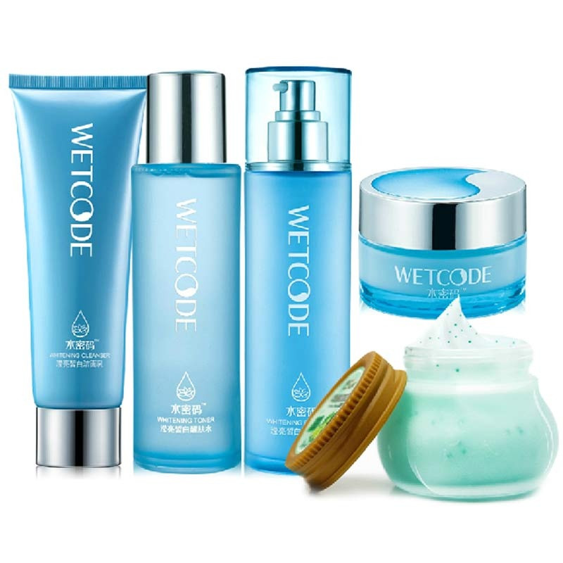 丹姿水密码正品套装雪颜萃保湿5件套装女士化妆品套装包邮