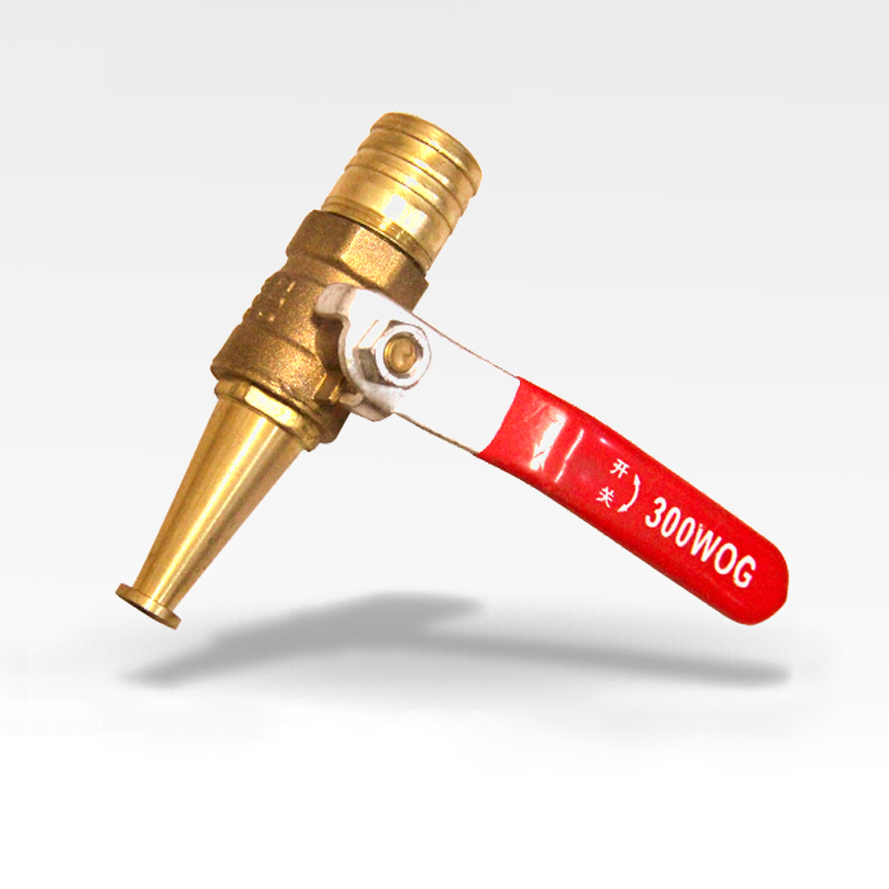 消防软卷盘水枪头软管水枪头消防水带接头高压水枪铜枪头4分