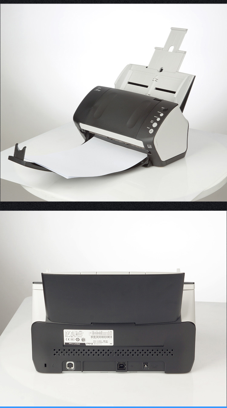 富士通fujitsufi7135扫描仪a4高速双面自动进纸馈纸式扫描仪灰黑色