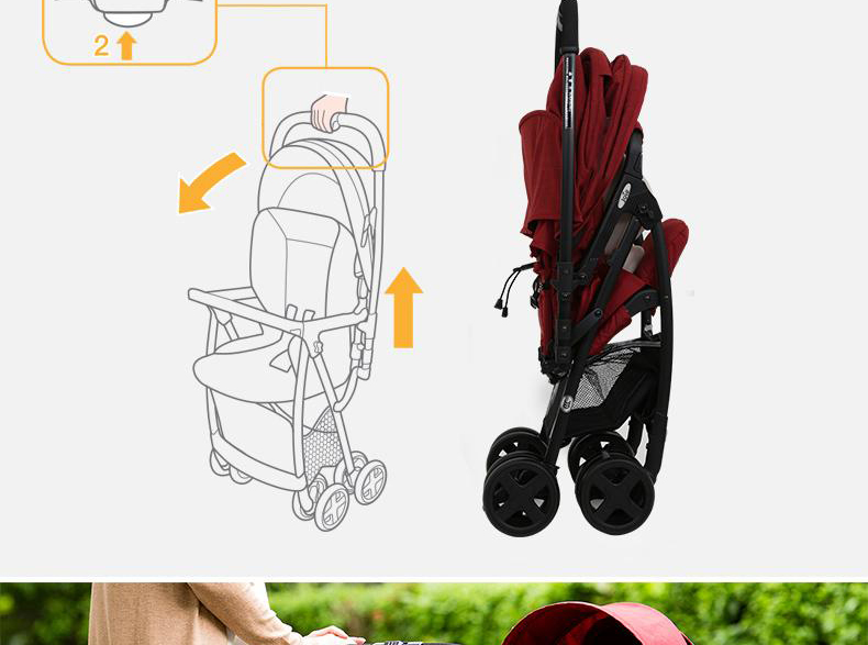 joie巧儿宜高景观推车婴儿车可坐可躺轻便可折叠2017款重48kg