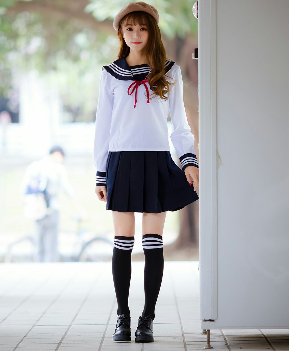 mtiny日系可爱初高中大学生装水手服学院风短袖校服jk制服套装海