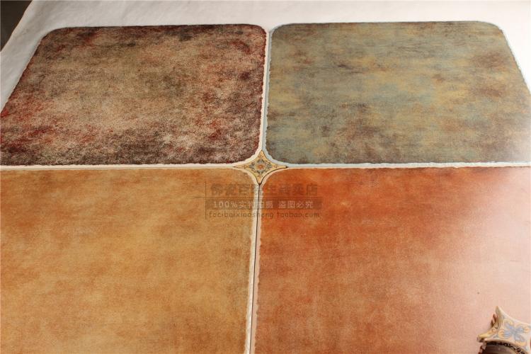 500x500mm欧式古典艺术仿古砖瓷砖客厅餐厅卧室地板砖地砖送角花壹德