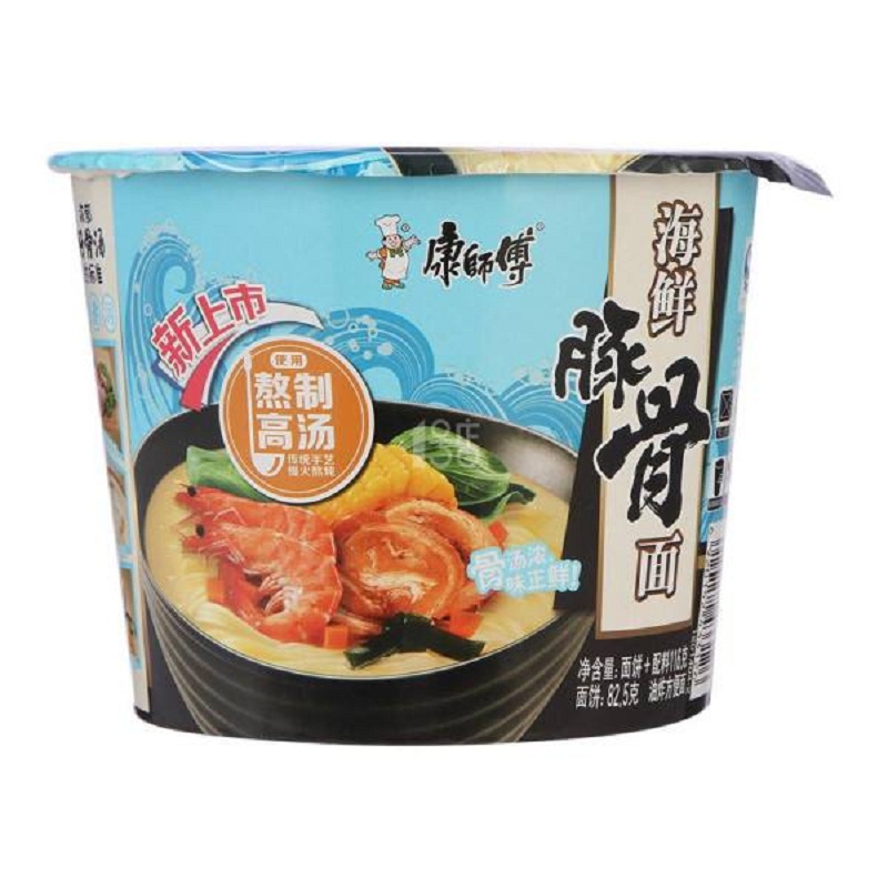苏宁超市自营 康师傅 海鲜豚骨面 116g/桶