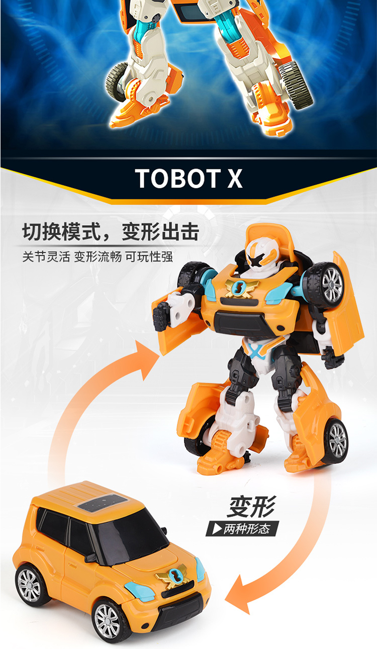 托宝兄弟tobot玩具金刚变形车机器人男孩玩具汽车x战士基础版301001
