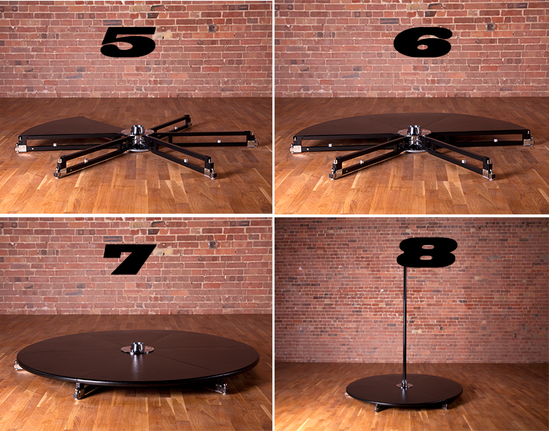 钢管舞商演圆形轻便携式表演舞台钢管舞移动演出舞台