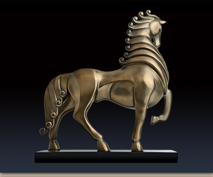 办公室工艺品马摆件家居装饰开业礼品电视柜书房摆设奥丁战马