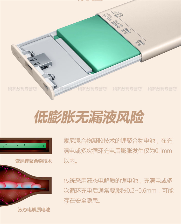 索尼SONY 移动电源CP-SC10充电宝1万毫安T