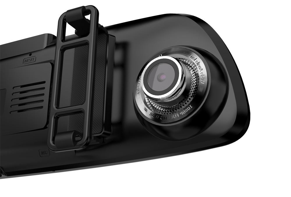 雷萨lesa新款7寸触摸屏后视镜行车记录仪循环录像夜视加强170度广角