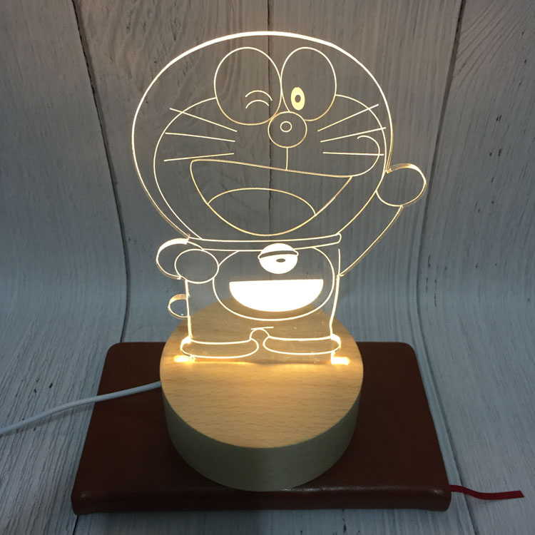 哆啦a梦小夜灯叮当猫台灯动漫周边小叮当床头灯台灯男女生日触摸七彩