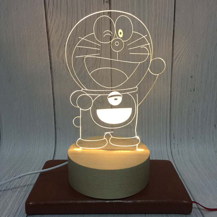 哆啦a梦小夜灯叮当猫台灯动漫周边小叮当床头灯台灯男女生日触摸七彩