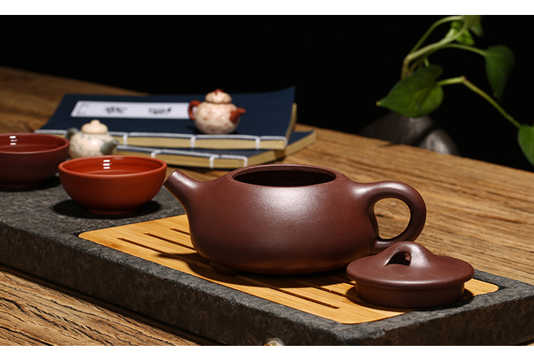 常生源 宜兴紫砂壶石瓢壶原矿紫泥功夫茶具手工茶壶茶杯 石瓢壶