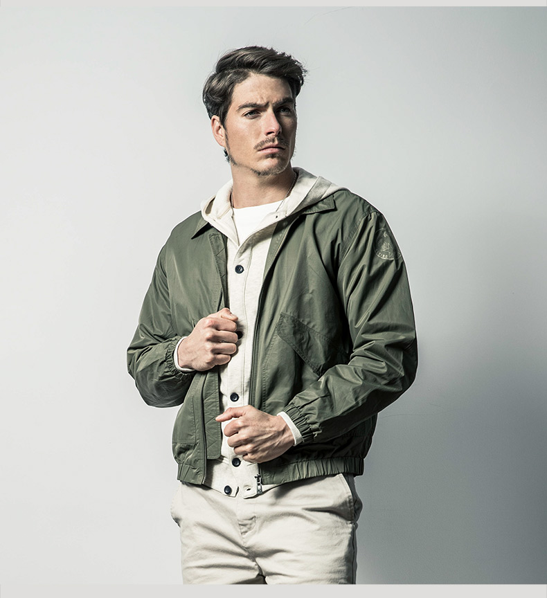 ak男装春季新款军事轻复古cwu45后背印花飞行员夹克